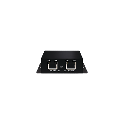 Wi-Tek WIPE31E PoE Extender with 802.3af | at Support, 30W, Up to 250m. PoE Output Ports: 2x100Mbps; PoE Input Port: 1x100Mbps