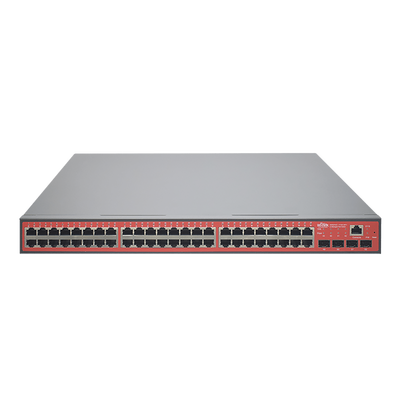 Wi-Tek WIPMS552F 48-Port Layer 2+ Managed Gigabit PoE Switch with 4x10G SFP+ Uplink Slots, 565W Power Budget, Static Routing, and Advanced...