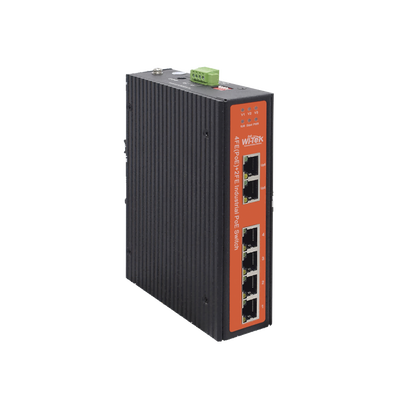 Wi-Tek WIPS206IV2 (V2) Industrial Switch 4 PoE Ports Fast Ethernet 802.3af/at + 2 Uplink Gigabit Ports