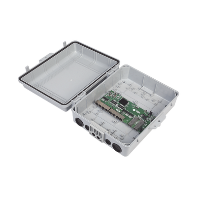 Wi-Tek WIPS310GFRO WISP/FTTX Switch with 7-Port 24V Passive Reverse PoE (PoE In), 1-Port 24V PoE Out + 2 SFP Ports, Integrated NEMA IP67
