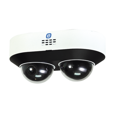 EPCOM e-Series XDD41GEN3 Double Dome IP 4MP | PoE | 98ft (30m) IR | WDR 120 dB | Micro SD | IP66 | IK10 | 2.8 mm Lenses | Integrated Microphone