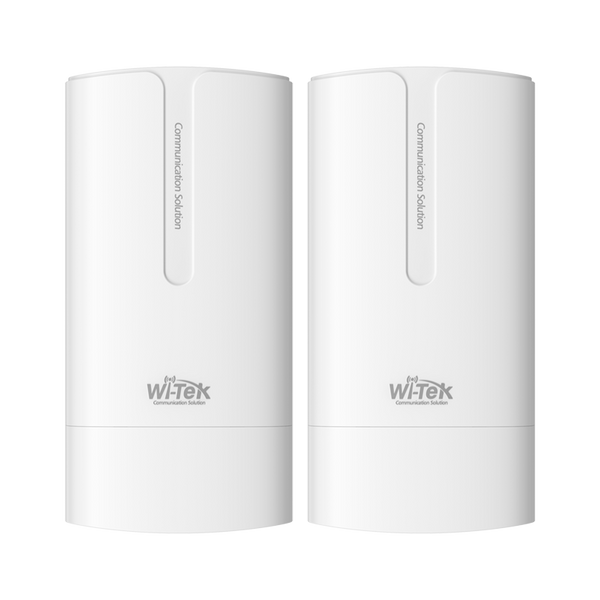 Wi-Tek WICPE111KITV3 2.4GHz 300Mbps Wireless Transmitter with 2km Range, Dual Ethernet Ports, IP65 Protection, and Wi-Tek Cloud Management