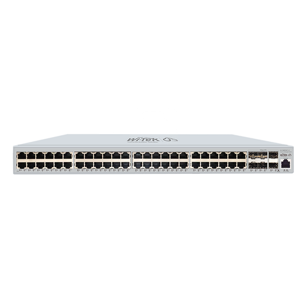 Wi-Tek WICMS554FL3 48-Port Gigabit L3 Managed Switch with 6x 10G SFP+, Advanced Routing, VLAN Support, QoS, Full Security Features, and Web | CLI...