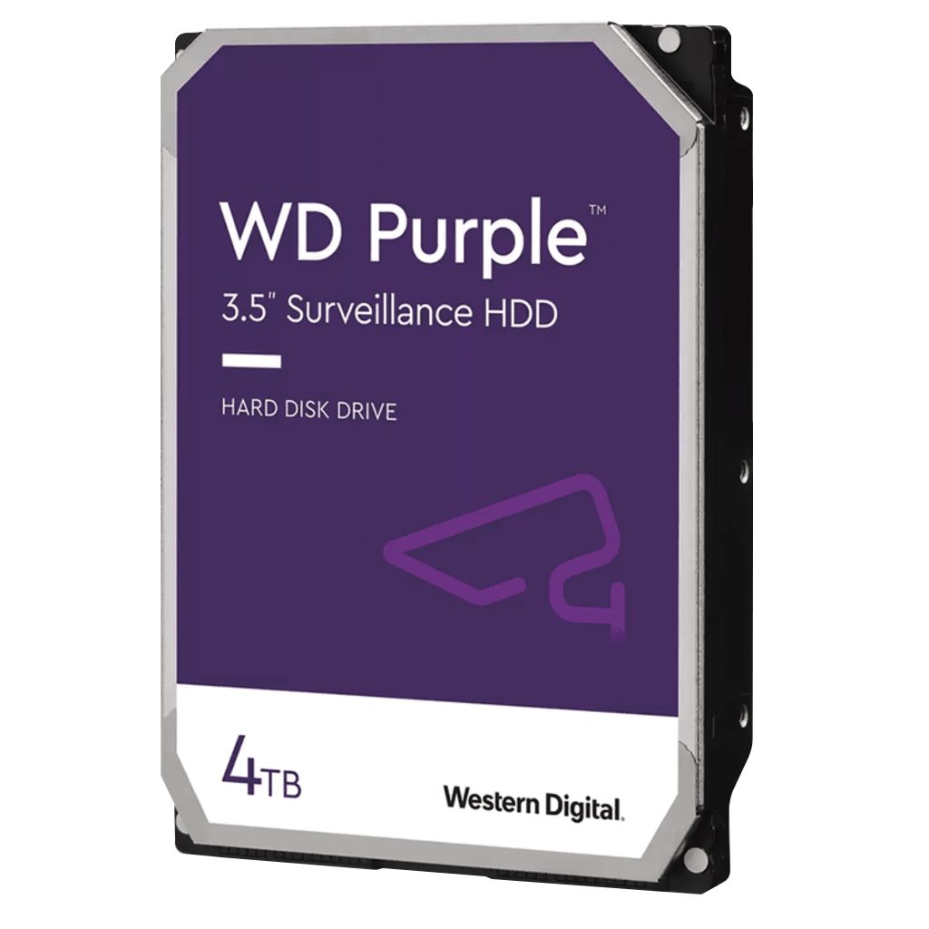 Western Digital (WD) WD44PURZ WD Purple Surveillance Hard Drive | 4TB | SATA 6Gb/s | 3.5" | AllFrame Technology | 180TB Annual Workload | Supports
