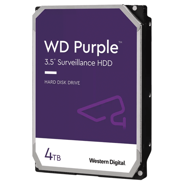 Western Digital (WD) WD44PURZ WD Purple Surveillance Hard Drive | 4TB | SATA 6Gb/s | 3.5" | AllFrame Technology | 180TB Annual Workload | Supports